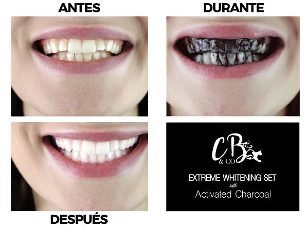 Blanquear los dientes con carbón activado