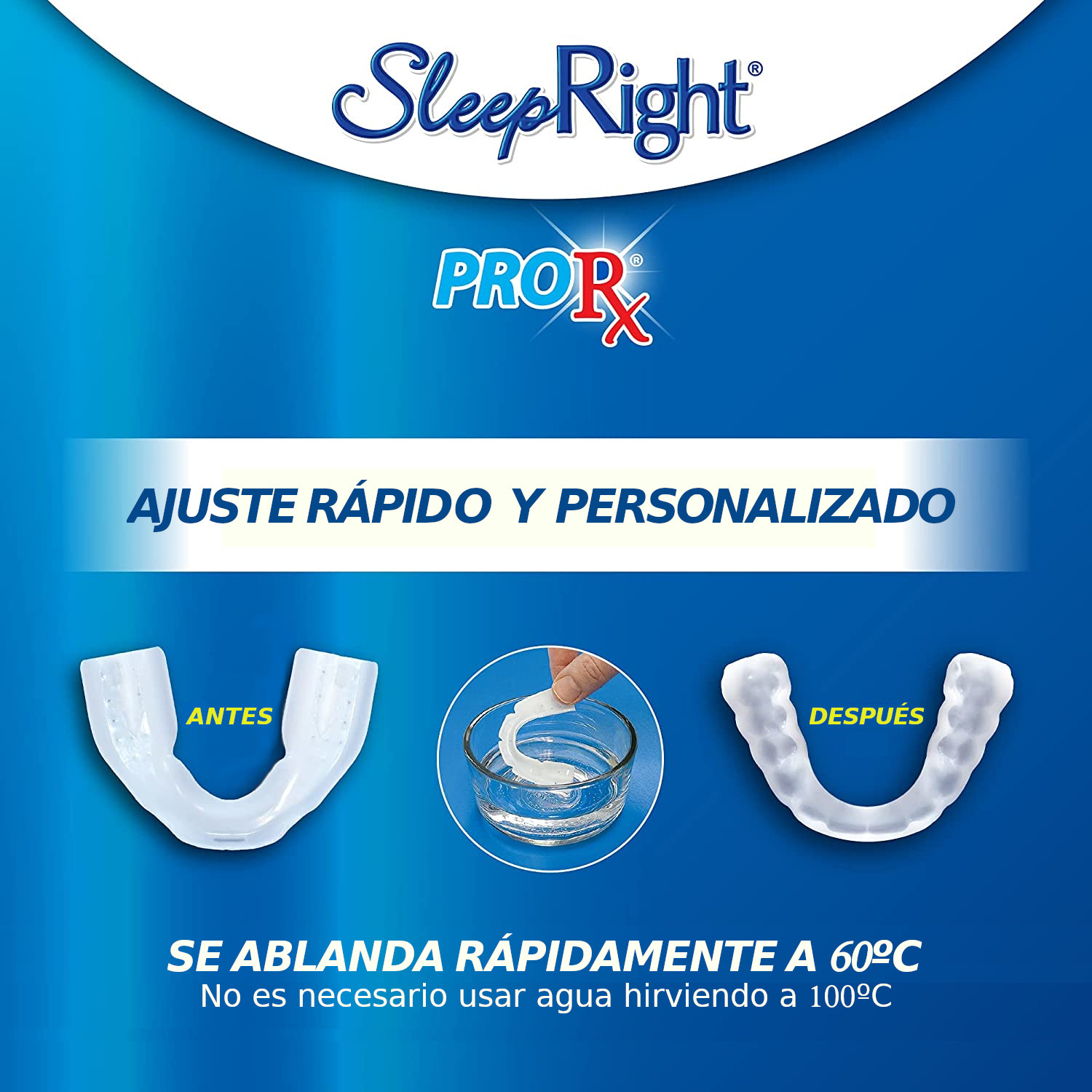 Férula dental profesional 1+1 con diseño mejorado, contra rechinamiento de  dientes, protector bucal para apretar por la noche, protección contra el  alivio de ATM, bruxismo, bandeja de mordida de : Salud y Hogar 