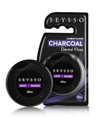 SEYSSO Hilo dental negro con carbón activado 40m